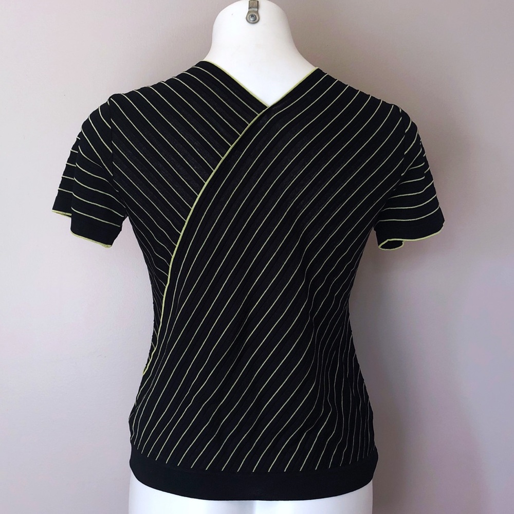 MISOOK Black and Green Striped Top - Picture 5 of 6